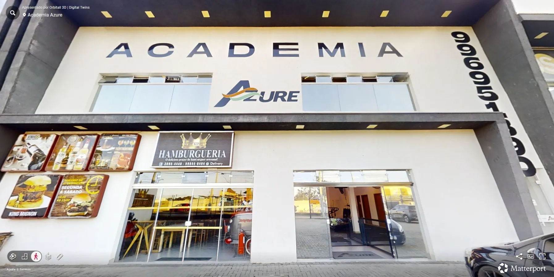 Prévia do tour virtual 360° da Academia Azure — Boqueirão, Curitiba